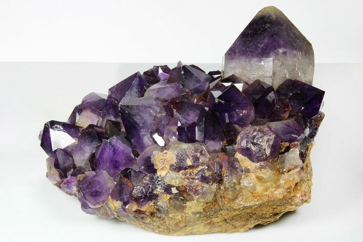 Deep Purple Amethyst Crystal Cluster With Huge Crystals #185443